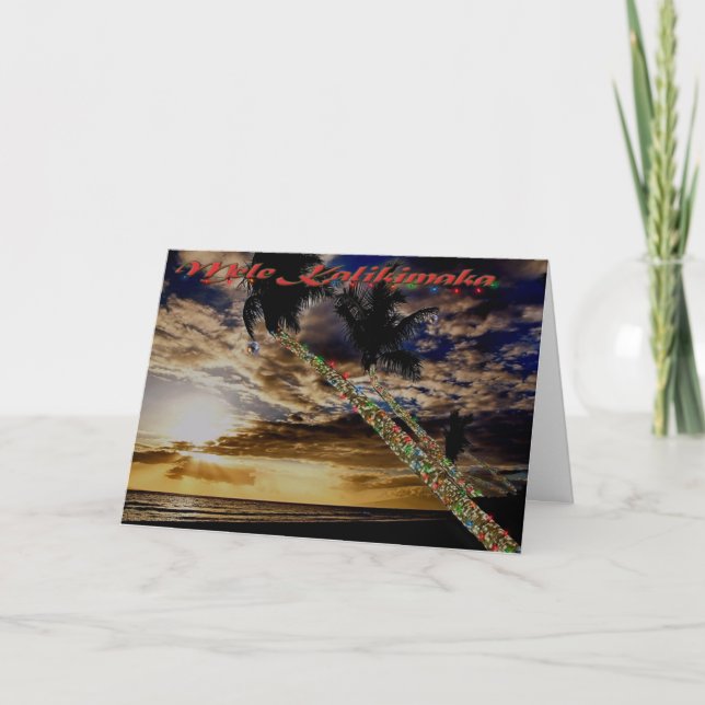 Cartão do feriado das palmas de Kaanapali (Frente)