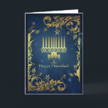 cartão do feriado de hanukkah com menorah<br><div class="desc">cartão do feriado de hanukkah com menorah</div>
