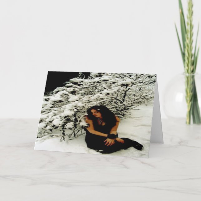 Cartão do feriado de inverno: Da "árvore neve com (Frente)