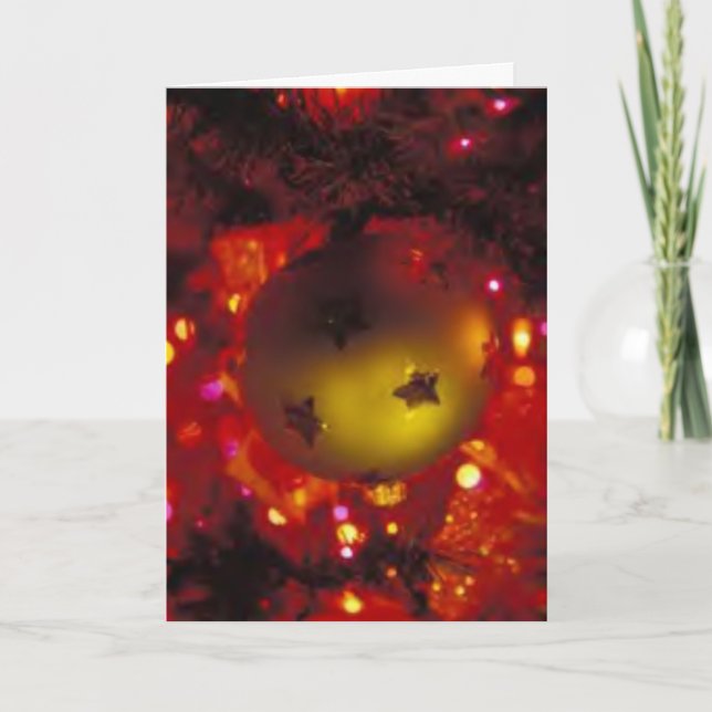 Cartão do feriado de inverno: "Um ornamento " (Frente)