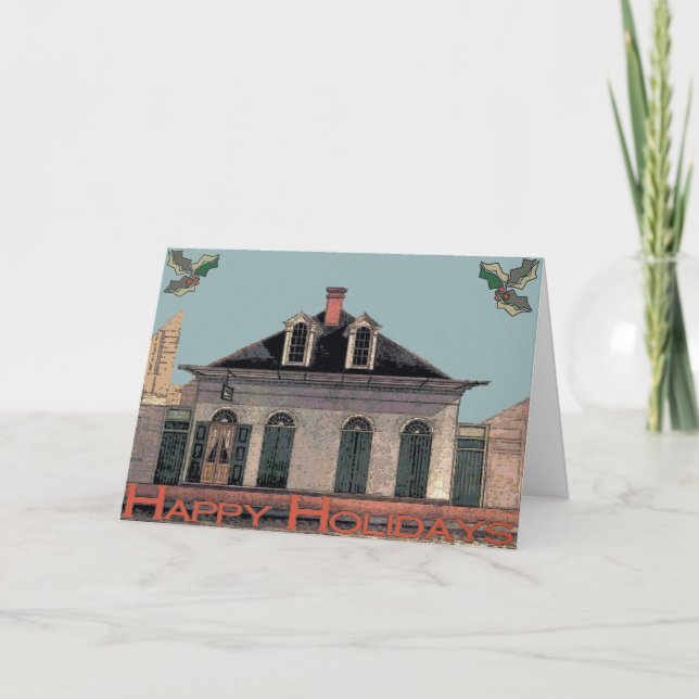 Cartão do feriado do bairro francês (Frente)