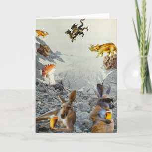 Cartão do feriado do canguru