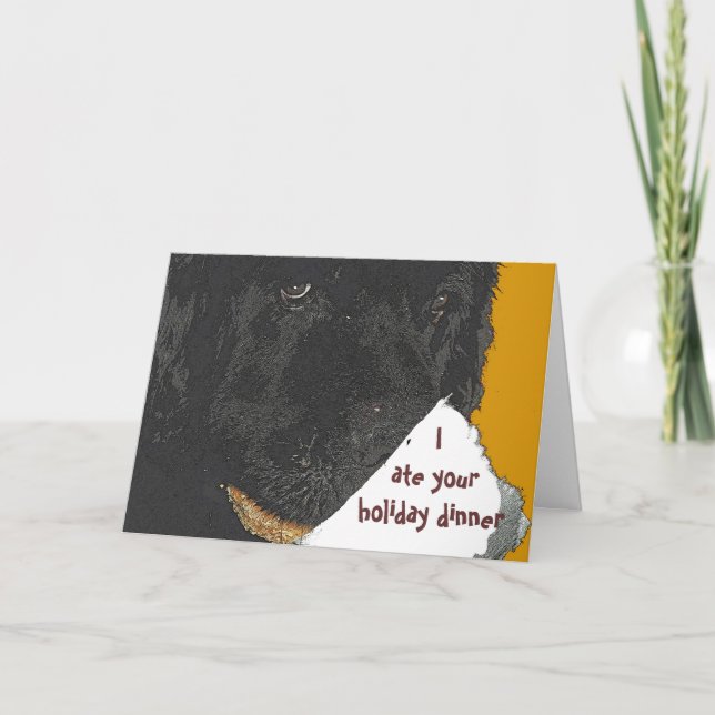 Cartão do feriado do cão de Terra Nova (Frente)