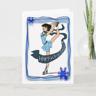 Cartão do feriado do gelo sk8r de Manga