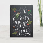 cartão do feriado do Natal do feliz ano novo<br><div class="desc">Um cartão moderno do "feliz ano novo" do Natal com design da tipografia. Fácil editar os campos do texto mostrados para dentro com seus detalhes para criar um toque pessoal por seus Natal/ano novo carda esta época natalícia. Artigos Co-ordinating nesta coleção moderna, tal como etiquetas do envelope e etiquetas de...</div>