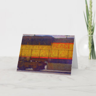 Cartão do feriado do trem da paz