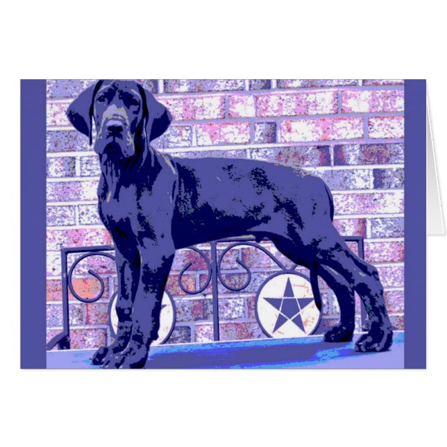 Cartão do filhote de cachorro de great dane do (Frente horizontal)