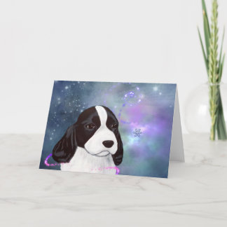 Cartão do filhote de cachorro do Spaniel de