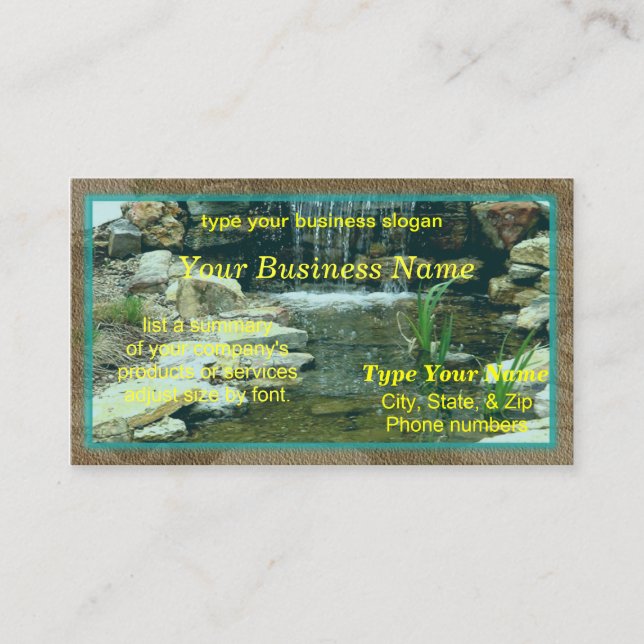 Cartão do Fishpond (Frente)