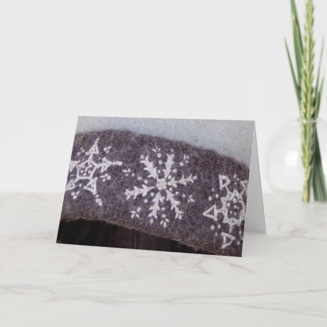 Cartão do floco de neve (Frente)