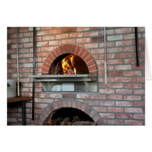 Cartão do forno da pizza do Velho Mundo