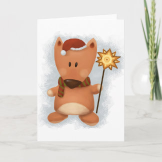 Cartão do Fox do Natal