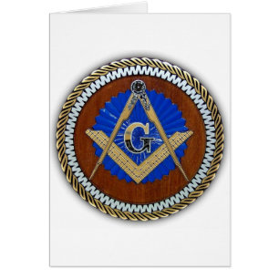 Cartão do freemason quadrado & compasso da conspiração