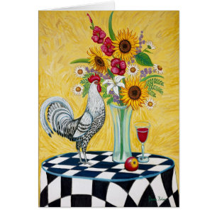 Cartão do galo de BlacktCheck