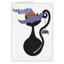 Cartão do gatinho de Witchy