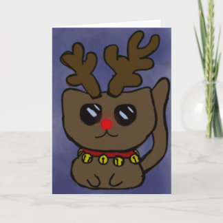 Cartão do gatinho do floco de neve