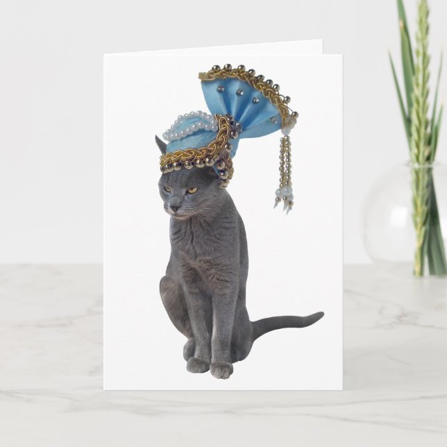 Cartão do gato da rainha (Frente)