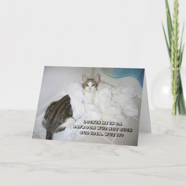 Cartão do gato de LOL (Frente)