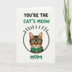 Cartão do Gato Listrado Mamãe