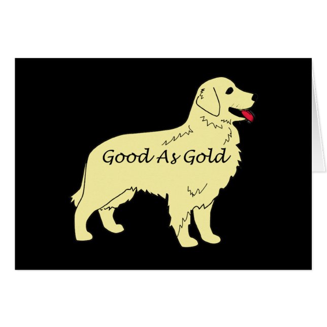 Cartão do golden retriever (Frente Horizontal)