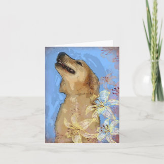 Cartão do golden retriever