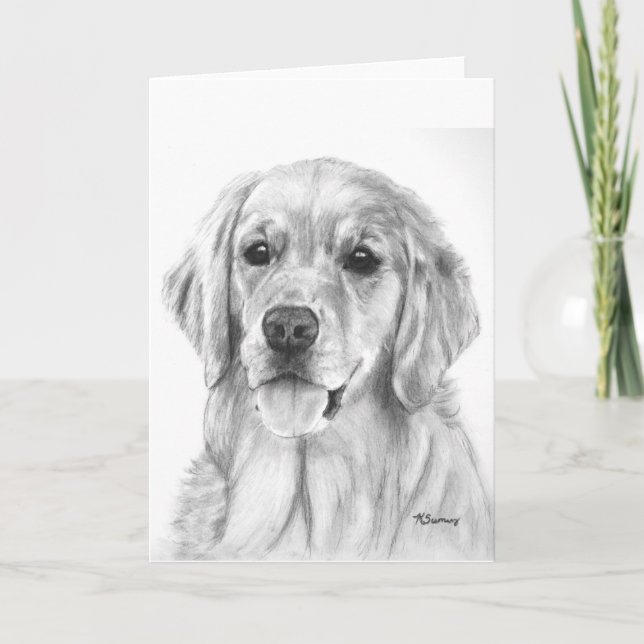 Cartão do golden retriever (Frente)