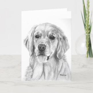 Cartão do golden retriever