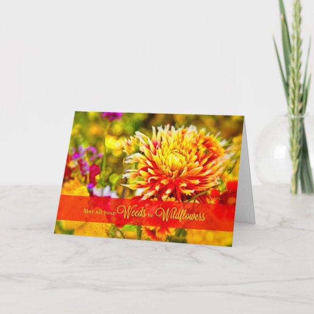 Cartão Do Grupo Wildflower Birthday (Frente)