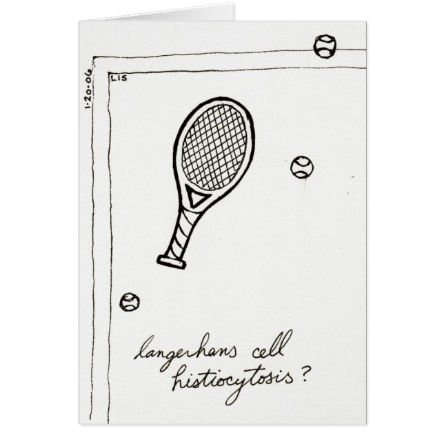 Cartão do Histiocytosis da pilha de Langerhans (Frente)