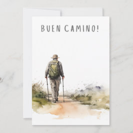 Cartão do Homem de Caminho Camino de Santiago
