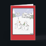 Cartão do humor do Natal do Sneeze do boneco de<br><div class="desc">Todas as bênçãos de um Christmastime maravilhoso!</div>