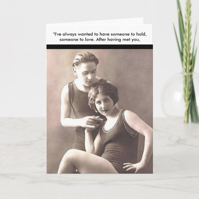 cartão do humor do vintage (Frente)