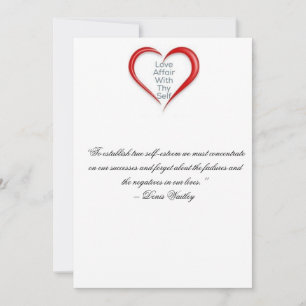 Cartão do incentivo do amor do auto