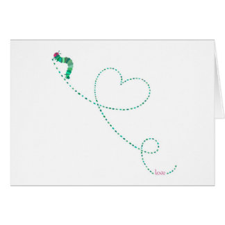 Cartão Do "inseto" Caterpillar amor