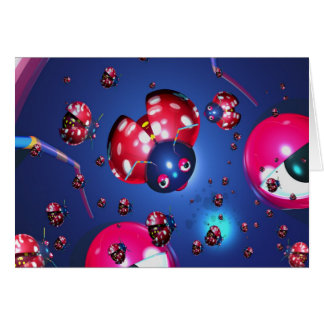 Cartão do inseto da senhora