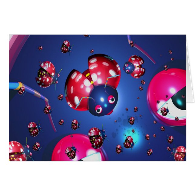 Cartão do inseto da senhora (Frente Horizontal)