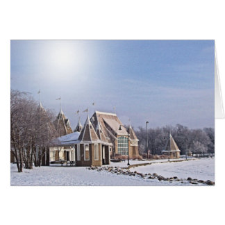 CARTÃO DO INVERNO: De pavilhão de Harriet do lago