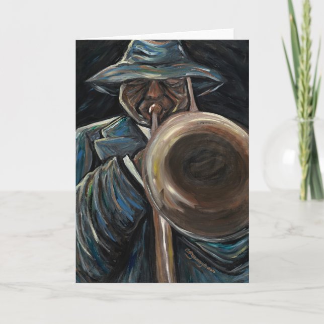 Cartão do jazz do estilo livre (Frente)