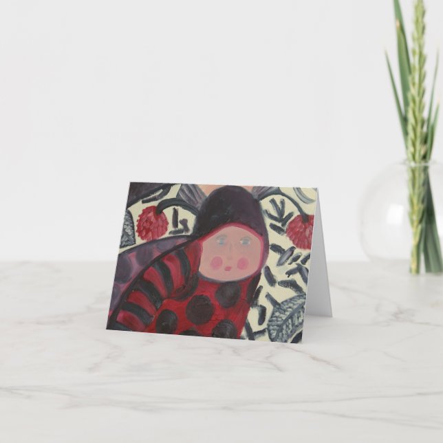 Cartão do joaninha do bebê (Frente)