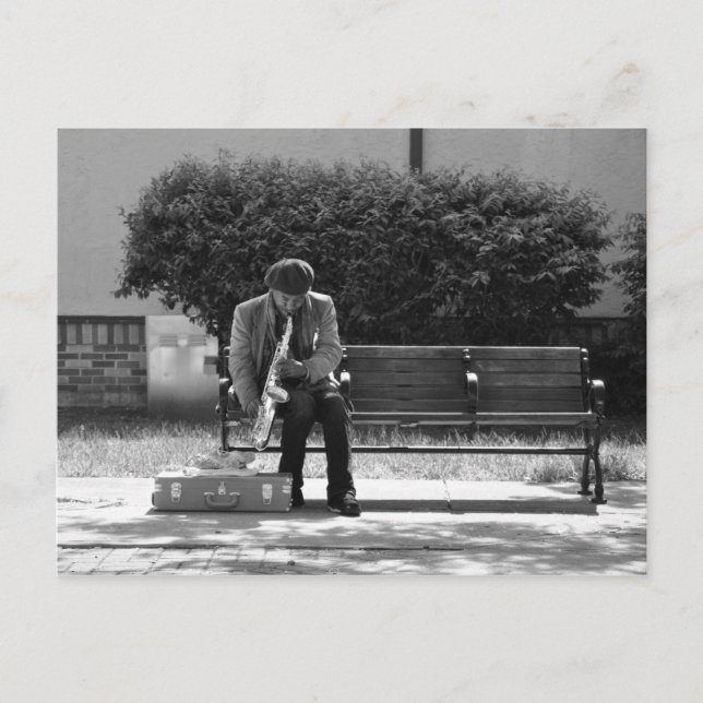 Cartão do jogador de saxofone (Frente)