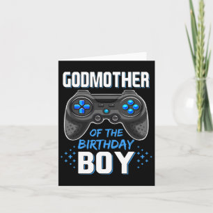 Cartão Do Jogo De Vídeo Da Família Birthday Boy Matching