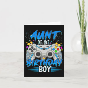 Cartão Do Jogo De Vídeo Do Menino De Aniversário Gamer Bo