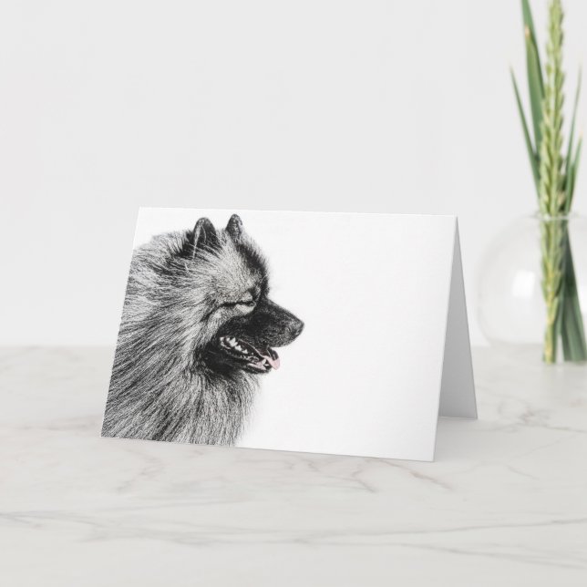Cartão do Keeshond (Frente)