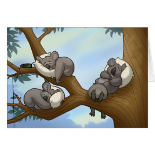 Cartão do Koala do sono