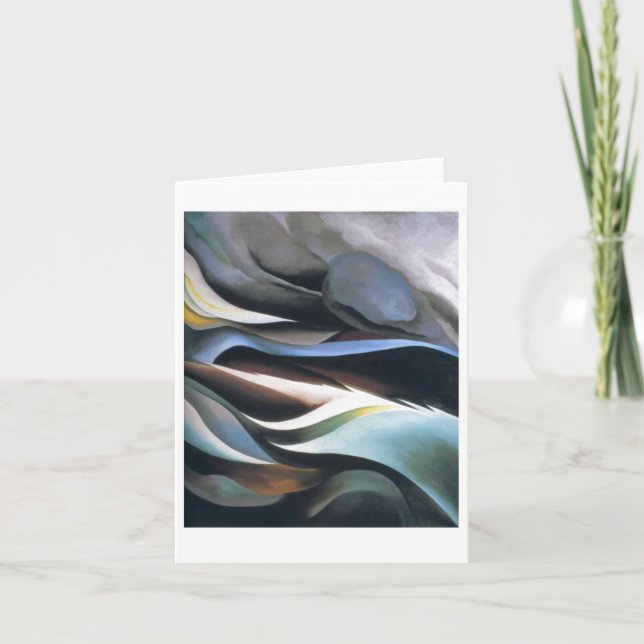 Cartão Do lago de Georgia O'Keeffe, (Frente)