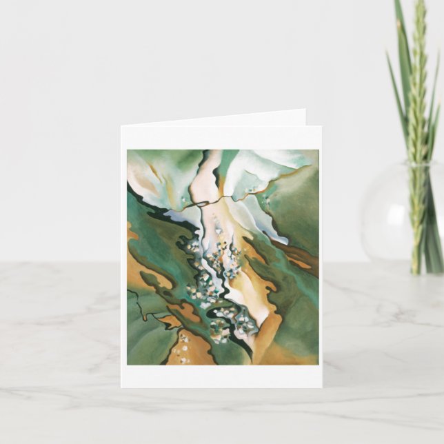 Cartão Do lago, nº 3, de Georgia O'Keeffe, (Frente)