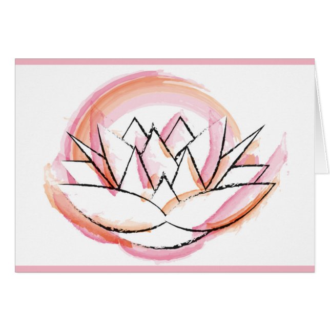 Cartão do lírio de água (Frente Horizontal)