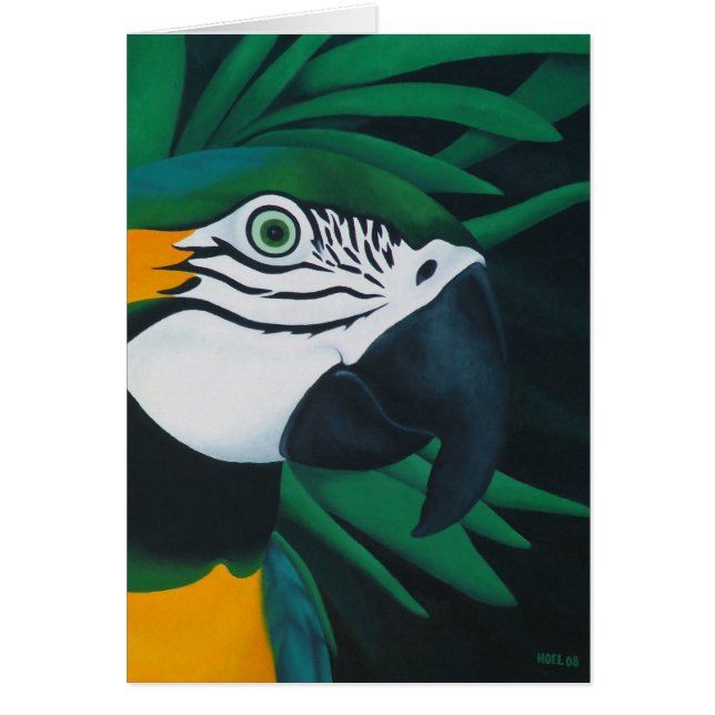 Cartão do Macaw (customizável) (Frente)