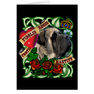 Cartão do Mastiff do tatuagem