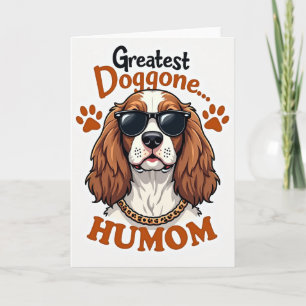 Cartão do Melhor Humom Cachorro com Folha Falsa